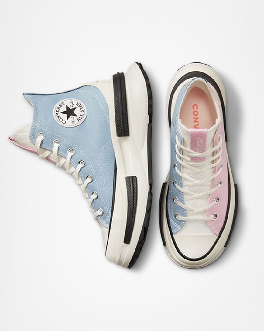 Tenisi Inalti Dama Converse Run Star Legacy CX Denim & Panza Portocalii Roz | RO WVHQP543